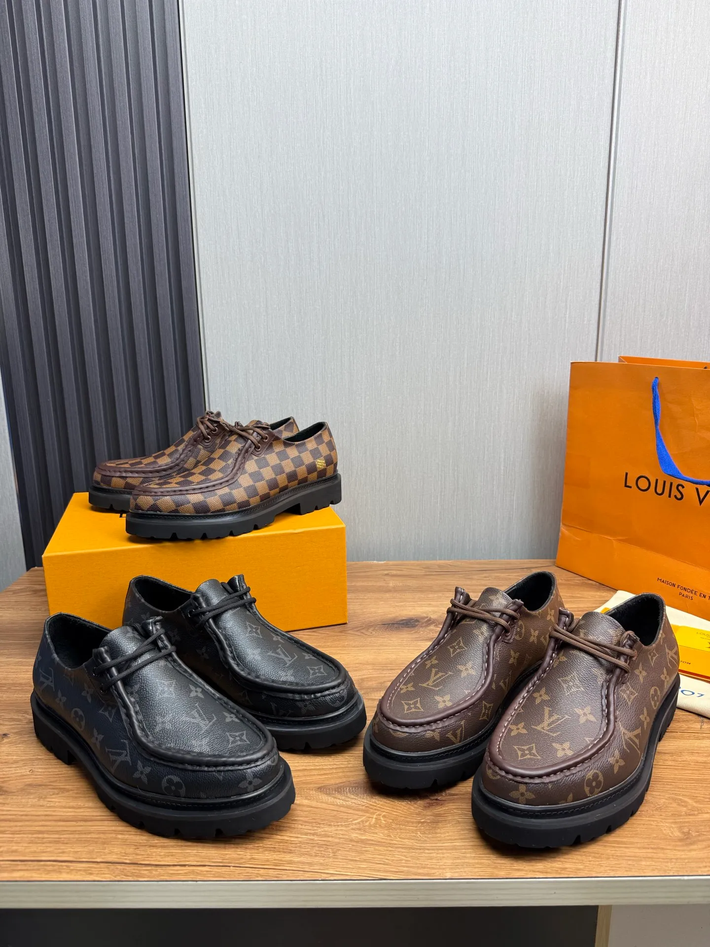 Factory 680💰 LV. Men's business casual leather shoes, all made of imported original brand leather, just to create a more comfortable wearing experience, original non-slip and wear-resistant outsole ✔️16-45 (38.45 non-returnable)